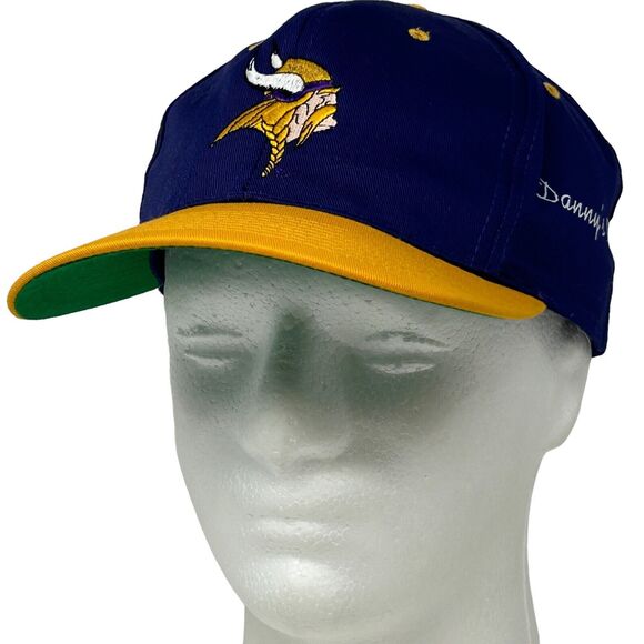 Vintage Minnesota Vikings Hat Baseball Cap 90s Purple NFL Las Vegas Bar Snapback - Picture 1 of 10